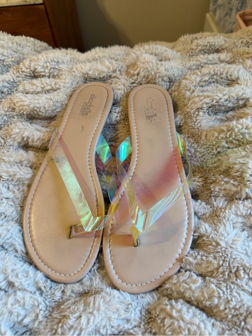 Charlotte Russe Iridescent Strap Sandals